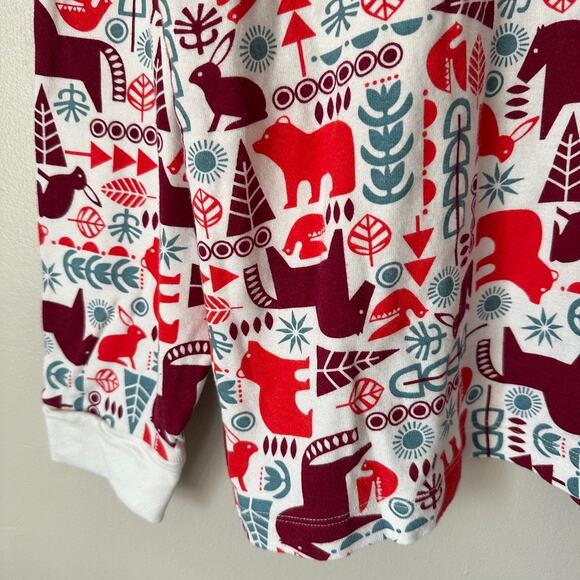 Tea Collection Unisex LARGE Scandinavian Animals Goodnight Pajama Top Sleepwear - Picture 3 of 13
